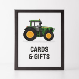 Tractor Verjaardagskaarten en Giften Teken Poster