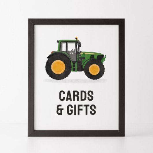 Tractor Verjaardagskaarten en Giften Teken Poster