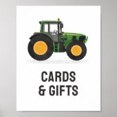 Tractor Verjaardagskaarten en Giften Teken Poster (Voorkant)