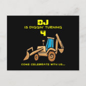 Tractor verjaardagsuitnodiging uitnodiging briefkaart (Voorkant)