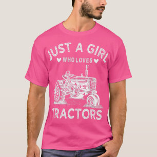 Tractor voor vrouwen is maar een meisje dat van tr t-shirt