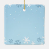 Tractor Vrolijk Kerstfeest Naam en jaar Keramisch Ornament (Achterkant)