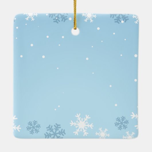 Tractor Vrolijk Kerstfeest Naam en jaar Keramisch Ornament (Achterkant)