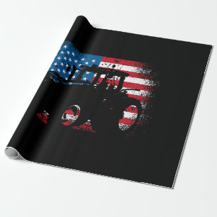 Tractor VS-vlagontwerp voor patriottische boer Cadeaupapier