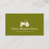 Tractor wit groen modern boerderij visitekaartje (Voorkant)
