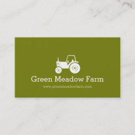 Tractor wit groen modern boerderij visitekaartje