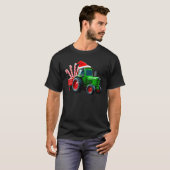 Tractor with Trailer Candy Cane Santa Farm Farmer T-shirt (Voorkant volledig)