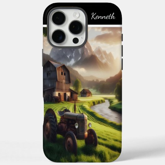 Tractor Zonsondergang in de Alpen Case-Mate iPhone Case (Achterkant)