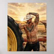 Tractorband Cowboy Poster