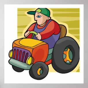 Tractorbestuurder Poster