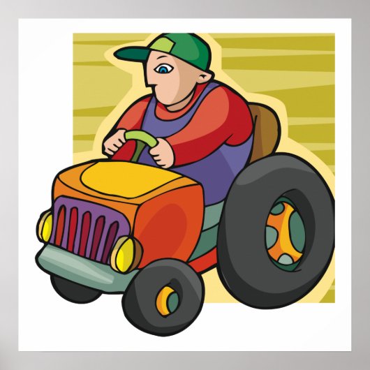 Tractorbestuurder Poster (Voorkant)