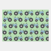  tractorblauw inpakpapier vel (Voorkant 2)