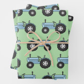  tractorblauw inpakpapier vel (In situ)