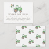 Tractorboeken voor Baby | Baby shower van trekkers Informatiekaartje (Voorkant / Achterkant)