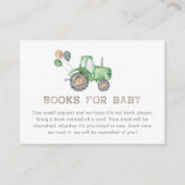 Tractorboeken voor Baby | Baby shower van trekkers Informatiekaartje (Voorkant)