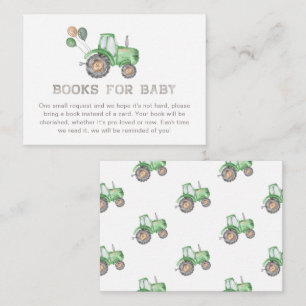 Tractorboeken voor Baby   Baby shower van trekkers Informatiekaartje