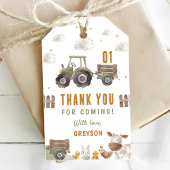 Tractorboerderij verjaardagsfeestje Dieren Schuur Cadeaulabel