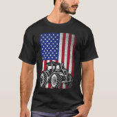 Tractoren Boer Amerikaanse vlag Patriottische land T-shirt (Voorkant)