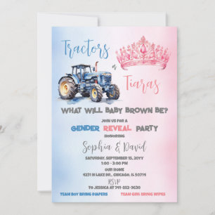 Tractoren of Tiara's Geslacht Reveil Feest Kaart