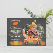 Tractoren Pompoenen Verjaardag 1e Foto's Jongens K Kaart (Staand voorkant)