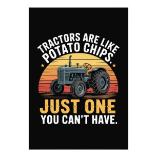 Tractoren zijn als chips foto afdruk