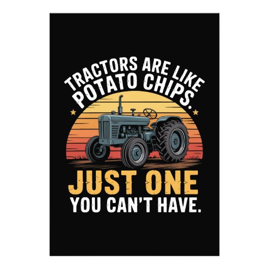 Tractoren zijn als chips foto afdruk (Voorkant)