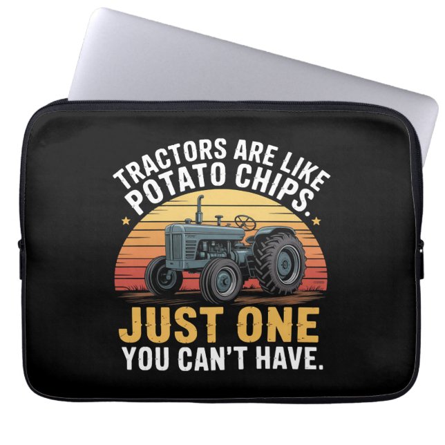 Tractoren zijn als chips laptop sleeve (Voorkant)