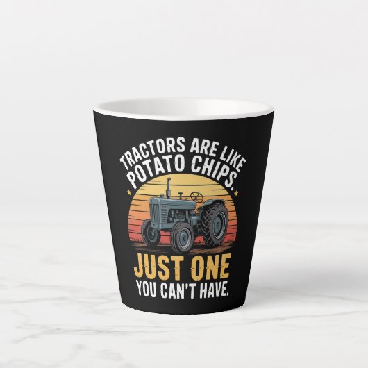 Tractoren zijn als chips latte mok (Voorkant)