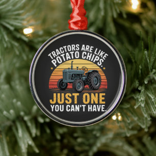Tractoren zijn als chips metalen ornament