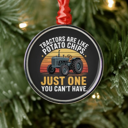 Tractoren zijn als chips metalen ornament (Boom)