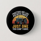 Tractoren zijn als chips ronde button 5,7 cm (Voorkant)