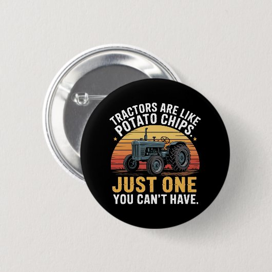 Tractoren zijn als chips ronde button 5,7 cm (Voorkant /achterkant)