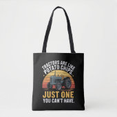 Tractoren zijn als chips tote bag (Voorkant)