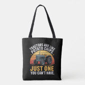Tractoren zijn als chips tote bag (Achterkant)