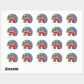 Tractorenhelling wintersticker ronde sticker (Vel)