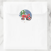 Tractorenhelling wintersticker ronde sticker (Tas)