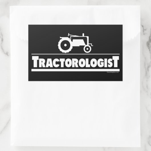 Tractoroloog - tractor rechthoekige sticker (Tas)