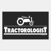 Tractoroloog - tractor rechthoekige sticker (Voorkant)