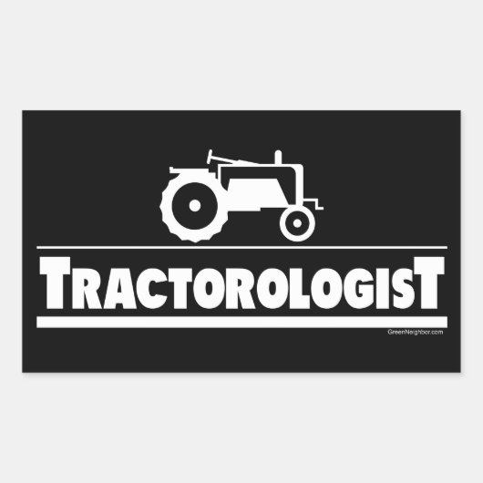 Tractoroloog - tractor rechthoekige sticker (Voorkant)