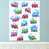 Tractorpatroon Canvas Afdruk (Insitu (Houten vloer))