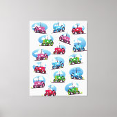 Tractorpatroon Canvas Afdruk (Voorkant)