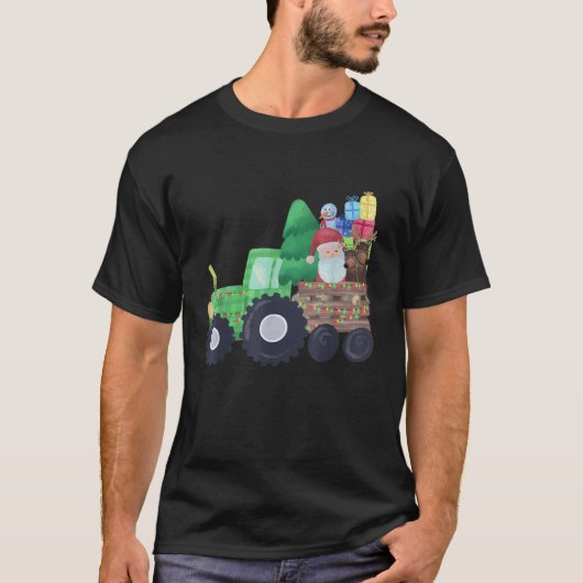Tractors Costume Santa Christmas Funny Reindeer Li T-shirt (Voorkant)