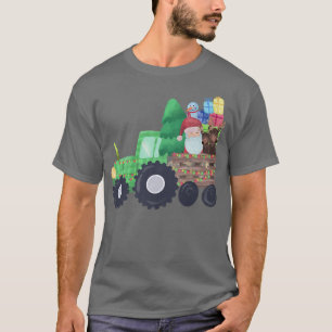 Tractors Costume Santa Kerstmis Funny Reindeer Li T-shirt