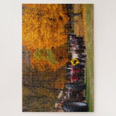 Tractors in herfstweergave legpuzzel (Verticaal)