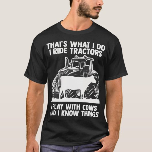 Tractors Koe Humor Quote Heifer Lover Butcher T-shirt (Voorkant)