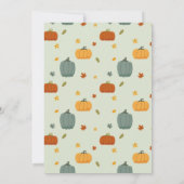 Tractors Pumpkins Verjaardag 1e One Herfst Invitat Kaart (Achterkant)