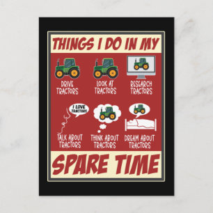 Tractors tractor Lover Funny Farmer Tractors Briefkaart
