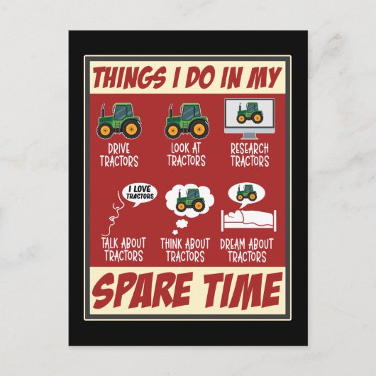 Tractors tractor Lover Funny Farmer Tractors Briefkaart (Voorkant)