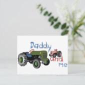 Tractors voor pappa en ik meisjes briefkaart (Staand voorkant)