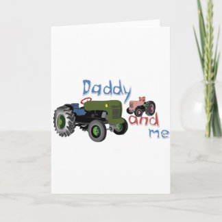 Tractors voor pappa en ik meisjes kaart